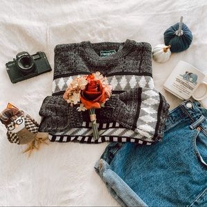 Vintage Wool Blend Boyfriend Gray Sweater SZ L